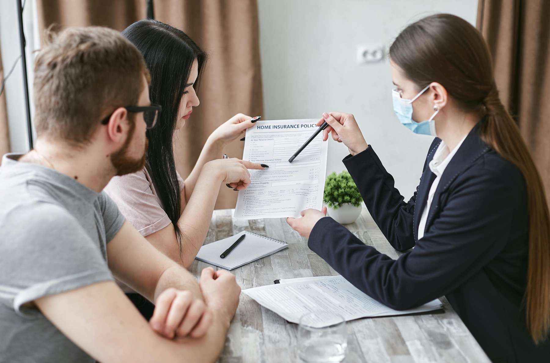 Advisor guiding clients through a financial review